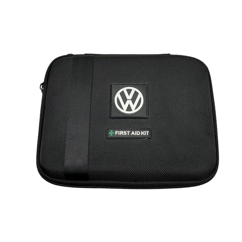 Volkswagen First Aid Kit Black Hardshell‎ Case Genuine VW Emergency Roadside Set